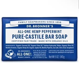 Dr. Bronner's Bar Soap, Peppermint Peppermint, 5.0 oz